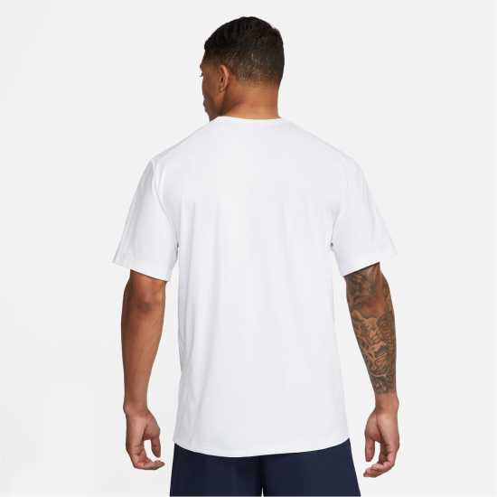 Nike Dri-FIT UV Hyverse Men's Short-Sleeve Fitness Top White Мъжки тениски и фланелки