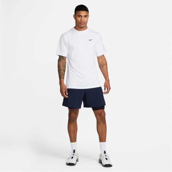 Nike Dri-FIT UV Hyverse Men's Short-Sleeve Fitness Top White Мъжки тениски и фланелки