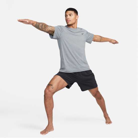 Dri-fit Uv Hyverse Men's Short-sleeve Fitness Top Smoke Grey Мъжки ризи