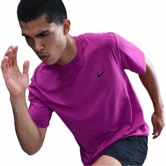 Nike Dri-Fit Uv Hyverse Men's Short-Sleeve Fitness Top Vivid Purple Nike Dri-Fit Uv Hyverse Men's Short-Sleeve Fitness Top Vivid Purple