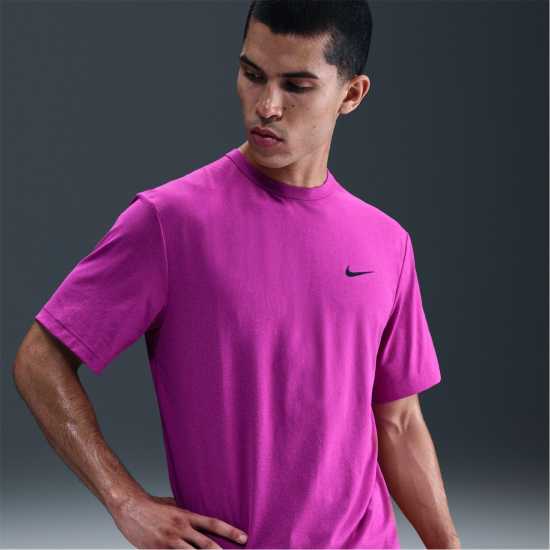 Nike Dri-Fit Uv Hyverse Men's Short-Sleeve Fitness Top Vivid Purple Nike Dri-Fit Uv Hyverse Men's Short-Sleeve Fitness Top Vivid Purple