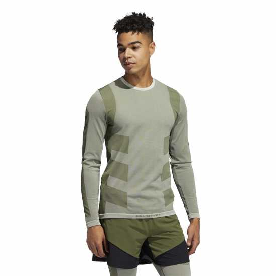 Adidas Мъжка Блуза Stud Tech Long Sleeve T Shirt Mens  - Мъжки дрехи за фитнес