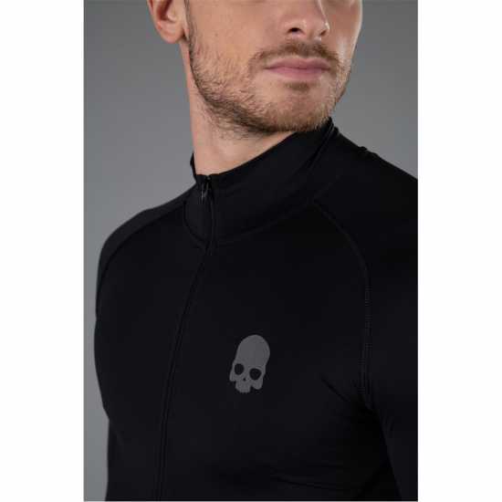 Hydrogen Logo Zip Second Skin Top Mens Black 007 Мъжки ризи