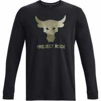Under Armour Мъжка Риза Armour Pr Brahma Long Sleeve T-Shirt Mens Black Мъжки тениски и фланелки