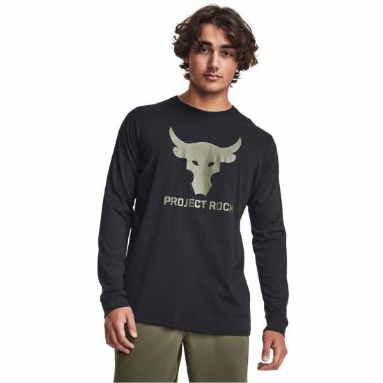 Under Armour Мъжка Риза Armour Pr Brahma Long Sleeve T-Shirt Mens Black Мъжки тениски и фланелки