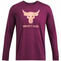 Under Armour Мъжка Риза Armour Pr Brahma Long Sleeve T-Shirt Mens Лилаво Мъжки тениски и фланелки