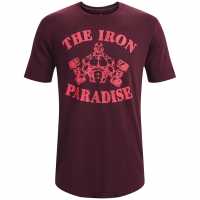 Under Armour Мъжка Тениска Къс Ръкав Project Rock Iron Paradise Short Sleeve Top Mens