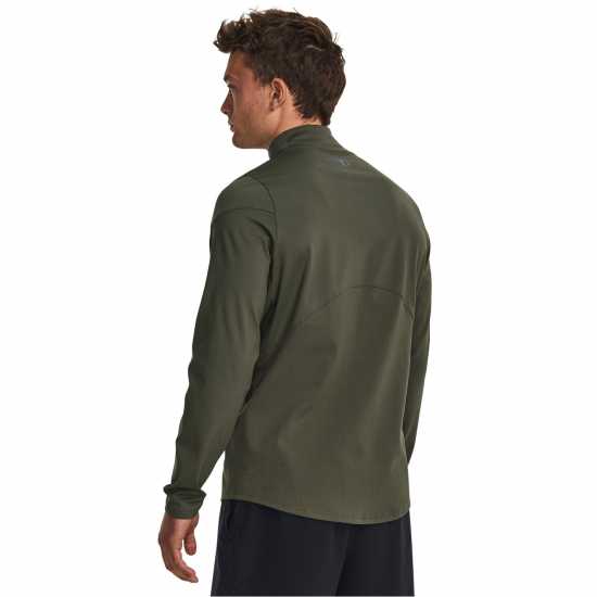 Under Armour Мъжка Блуза Основен Слой Coldgear Rush Mock Base Layer Top Mens Green Мъжки ризи