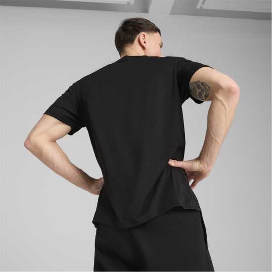 Puma Train All Day Essentials Heather Tee Mens Черно Хизер Мъжки тениски и фланелки