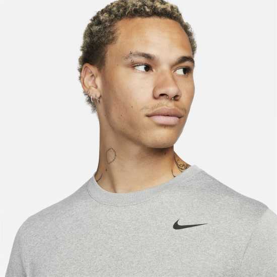 Nike Мъжка Риза Legend Long Sleeve T-Shirt Mens Сиво/Сребро Мъжки тениски с яка