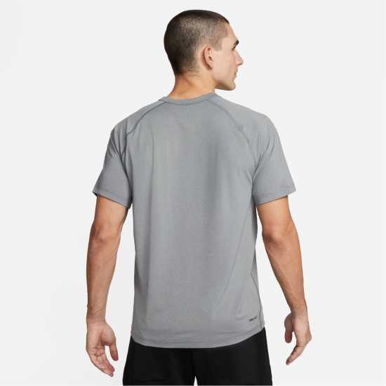 Nike Dri-FIT Ready Men's Short-Sleeve Fitness Top Сиво/Черно Мъжки тениски и фланелки