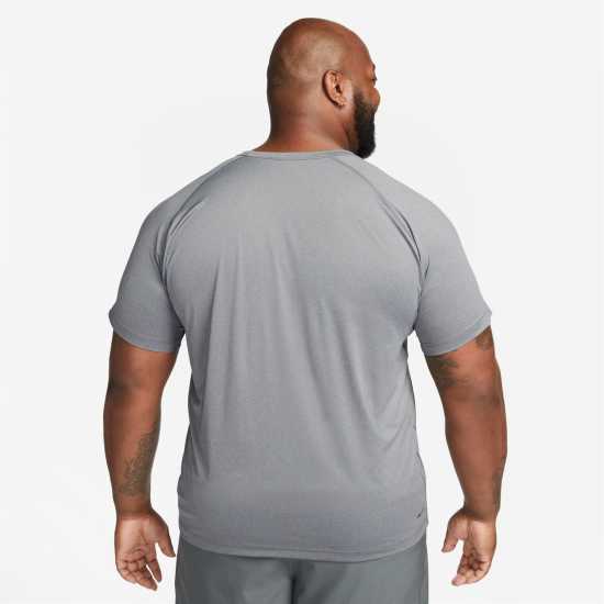 Nike Dri-FIT Ready Men's Short-Sleeve Fitness Top Сиво/Черно Мъжки тениски и фланелки
