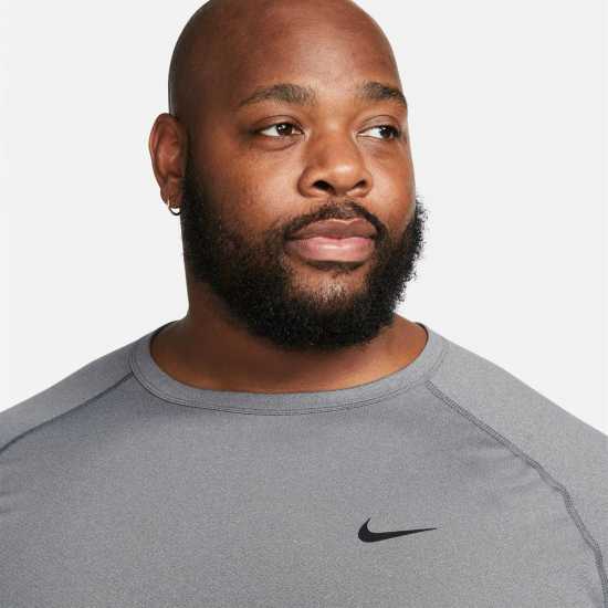 Nike Dri-FIT Ready Men's Short-Sleeve Fitness Top Grey/Black Мъжки ризи
