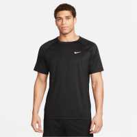 Nike Dri-FIT Ready Men's Short-Sleeve Fitness Top Black/White Мъжки ризи