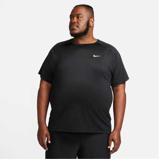 Nike Dri-FIT Ready Men's Short-Sleeve Fitness Top Черно/Бяло Nike Dri-FIT Ready Men's Short-Sleeve Fitness Top Черно/Бяло