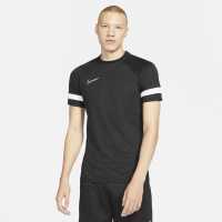 Nike Academy Short-Sleeve Football Top Mens Black/White Мъжко облекло за едри хора