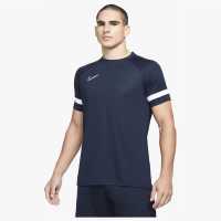 Nike Academy Short-Sleeve Football Top Mens Navy Мъжки тениски с яка