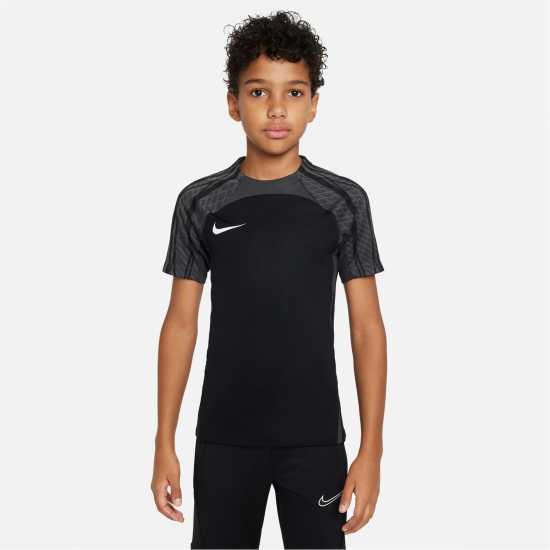 Nike Dri-FIT Strike Big Kids' Soccer Top Juniors Black/White Детски тениски и фланелки