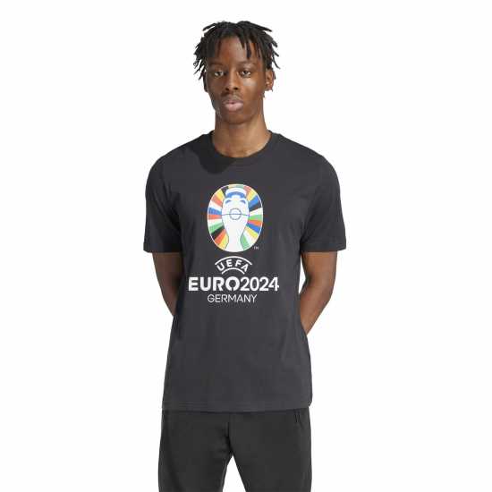 Adidas Мъжка Риза Euro 24 Official Emblem T-Shirt Mens  Мъжки тениски с яка
