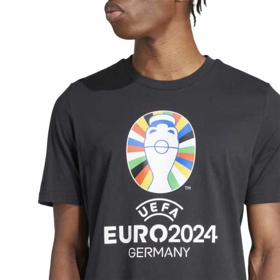 Adidas Мъжка Риза Euro 24 Official Emblem T-Shirt Mens  Мъжки тениски с яка