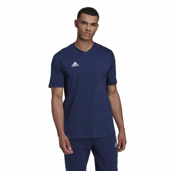 Adidas Мъжка Риза Ent22 T-Shirt Mens Морска синьо Мъжки тениски с яка
