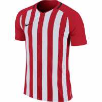 Sale Nike Y Neck Stripe Football Shirt Junior Boys Red/White Детски тениски и фланелки