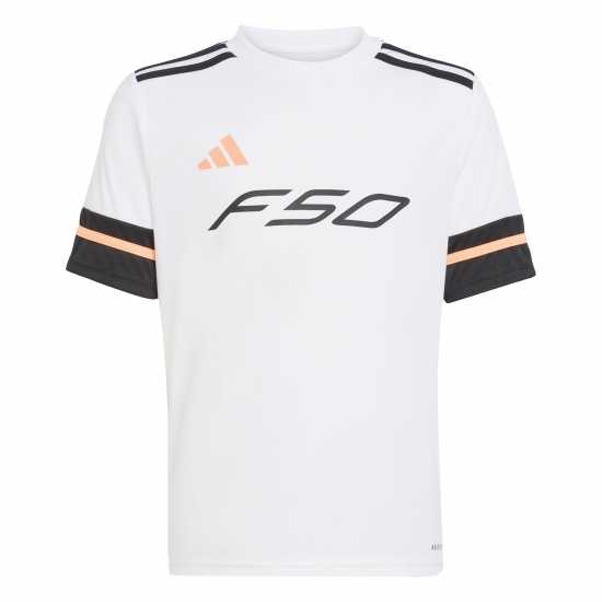 Adidas F50 Short Sleeve Training Shirt Juniors White/Black 
