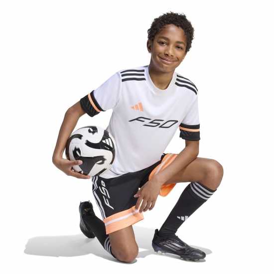 Adidas F50 Short Sleeve Training Shirt Juniors White/Black 