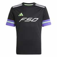Adidas F50 Short Sleeve Training Shirt Juniors Black/Purple Детски тениски и фланелки