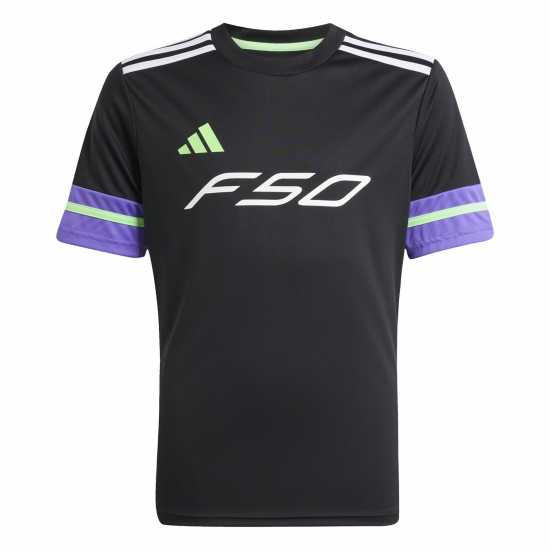 Adidas F50 Short Sleeve Training Shirt Juniors Черно/Лилаво 