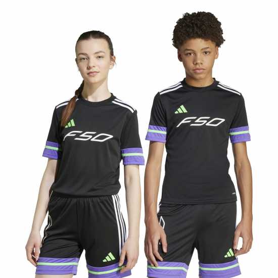 Adidas F50 Short Sleeve Training Shirt Juniors Черно/Лилаво 