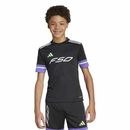 Adidas F50 Short Sleeve Training Shirt Juniors Черно/Лилаво 
