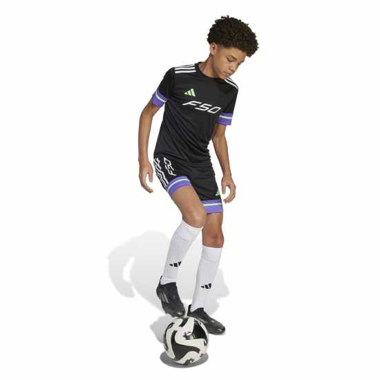 Adidas F50 Short Sleeve Training Shirt Juniors Черно/Лилаво 