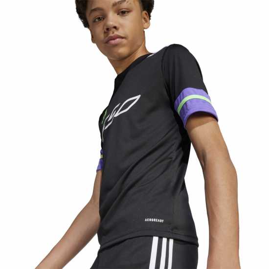 Adidas F50 Short Sleeve Training Shirt Juniors Черно/Лилаво 