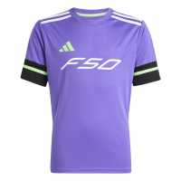 Adidas F50 Short Sleeve Training Shirt Juniors Purple/Black Детски тениски и фланелки