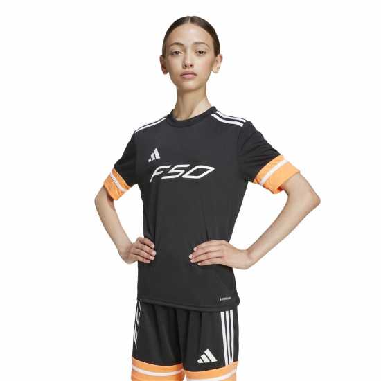 Adidas F50 Short Sleeve Training Shirt Juniors Черно/Оранжево 