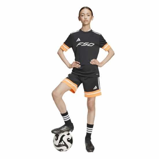 Adidas F50 Short Sleeve Training Shirt Juniors Черно/Оранжево 