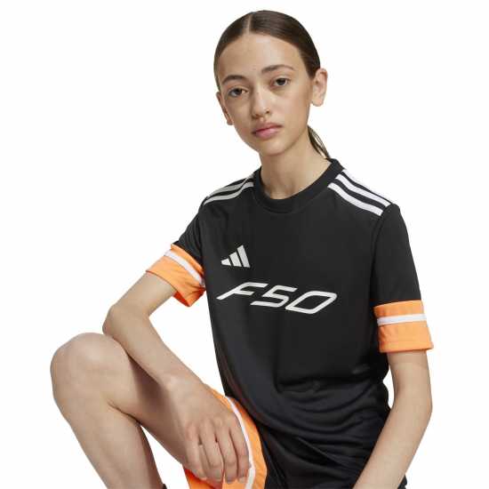 Adidas F50 Short Sleeve Training Shirt Juniors Черно/Оранжево 