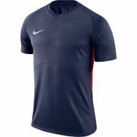 Nike Tiempo Short Sleeve T-Shirt Juniors Navy/White Детски тениски и фланелки