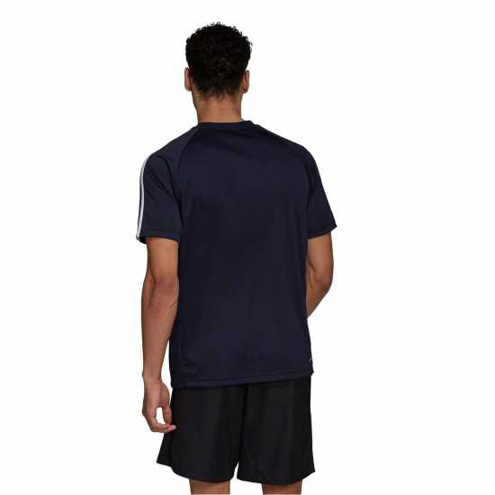 Adidas Мъжка Тениска Sereno Logo T Shirt Mens Морско синьо/Бяло Мъжки тениски с яка