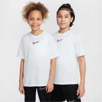 Nike Acd25 Ss Top Gx Jn52 Връхно бяло Детски тениски и фланелки