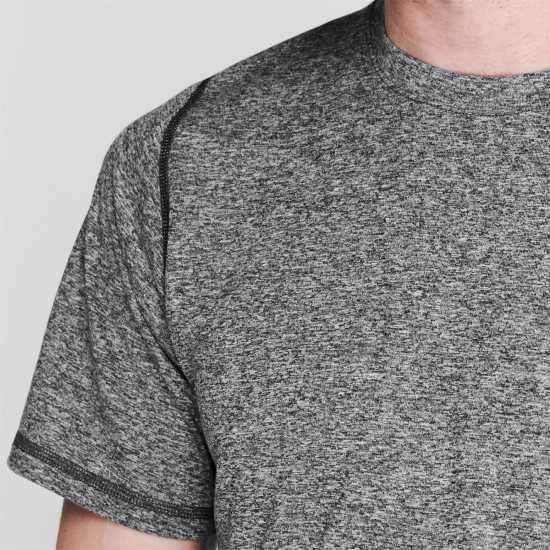 Adidas Мъжка Риза Train Essentials Stretch Training T-Shirt Mens Сиво марл/черно Мъжки тениски с яка