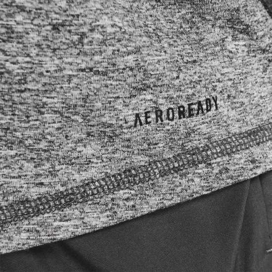 Adidas Мъжка Риза Train Essentials Stretch Training T-Shirt Mens Сиво марл/черно Мъжки тениски с яка