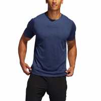 Adidas Мъжка Риза Train Essentials Stretch Training T-Shirt Mens Навимарл/Бял Мъжки тениски с яка