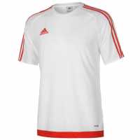 Adidas Мъжка Риза Classic 3 Stripe Sereno T-Shirt Mens White/Blue Мъжки тениски и фланелки