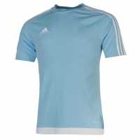 Adidas Мъжка Тениска Classic 3 Stripe Sereno T Shirt Mens Blue/White Мъжки тениски с яка