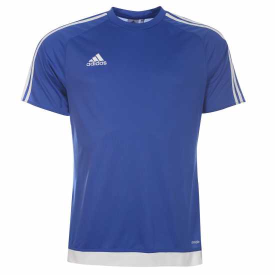 Adidas Мъжка Риза Classic 3 Stripe Sereno T-Shirt Mens Кралско/Бяло 