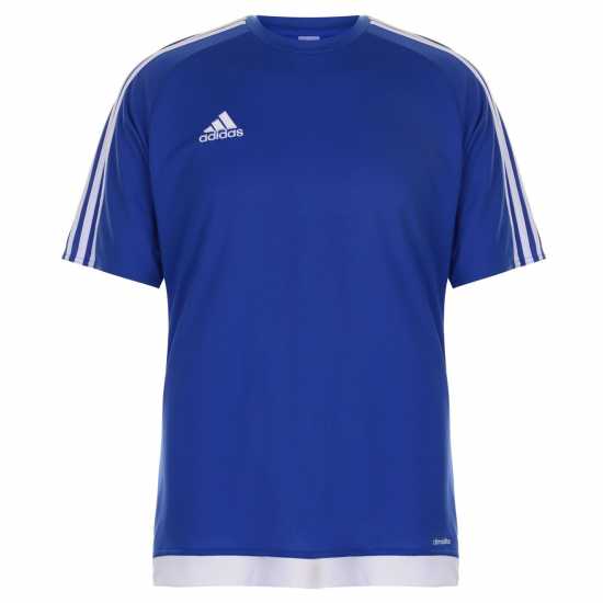 Adidas Мъжка Риза Classic 3 Stripe Sereno T-Shirt Mens Кралско/Бяло 