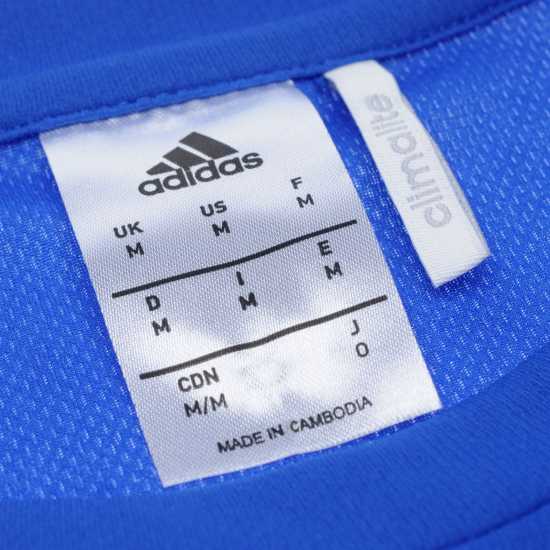 Adidas Мъжка Риза Classic 3 Stripe Sereno T-Shirt Mens Кралско/Бяло 