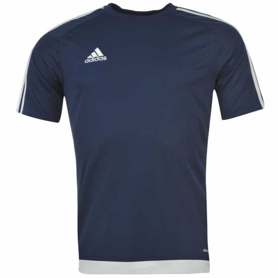 Adidas Мъжка Риза Classic 3 Stripe Sereno T-Shirt Mens Морско синьо/Бяло Adidas Мъжка Риза Classic 3 Stripe Sereno T-Shirt Mens Морско синьо/Бяло